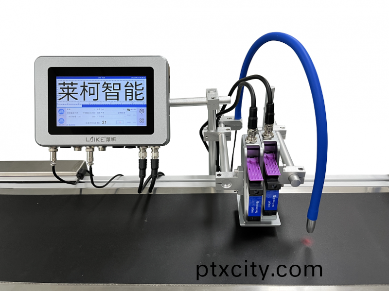 7寸屏智能(neng)工(gong)業2噴頭全(quan)自動(dong)噴碼機(ji)（25.4mm.雙(shuang)噴(pen)頭(tou)）